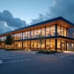 Modern commercial property exterior