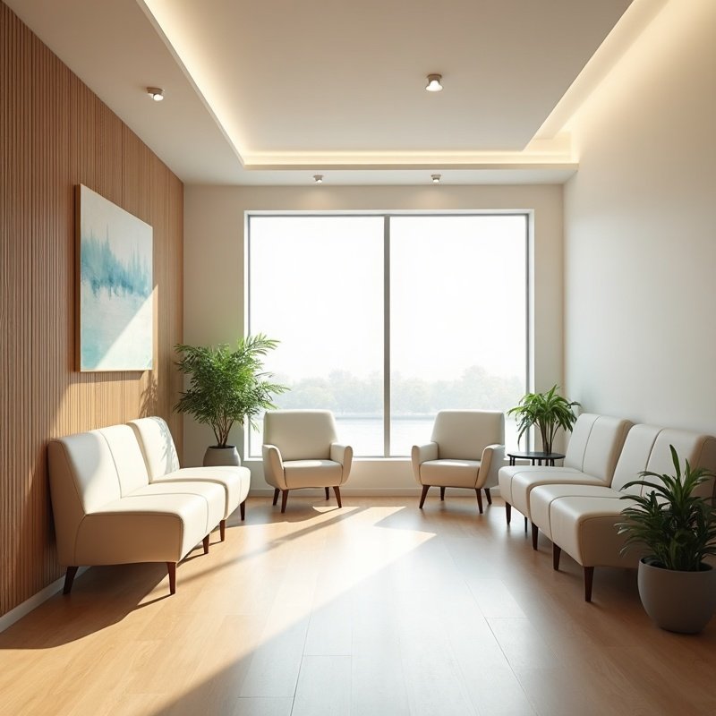 Clean commercial waiting and common area