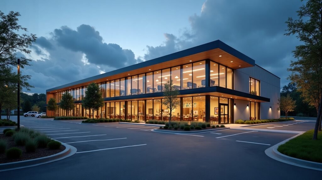Commercial building exterior