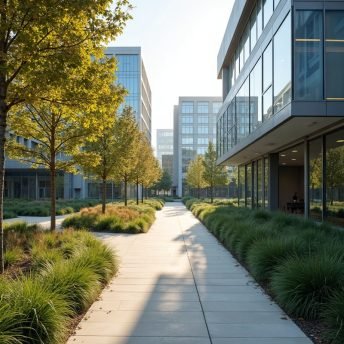 Modern commercial office campus
