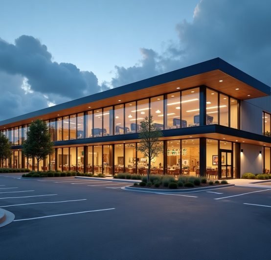 Commercial building exterior
